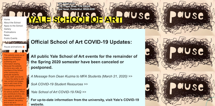 Yale School of Art website